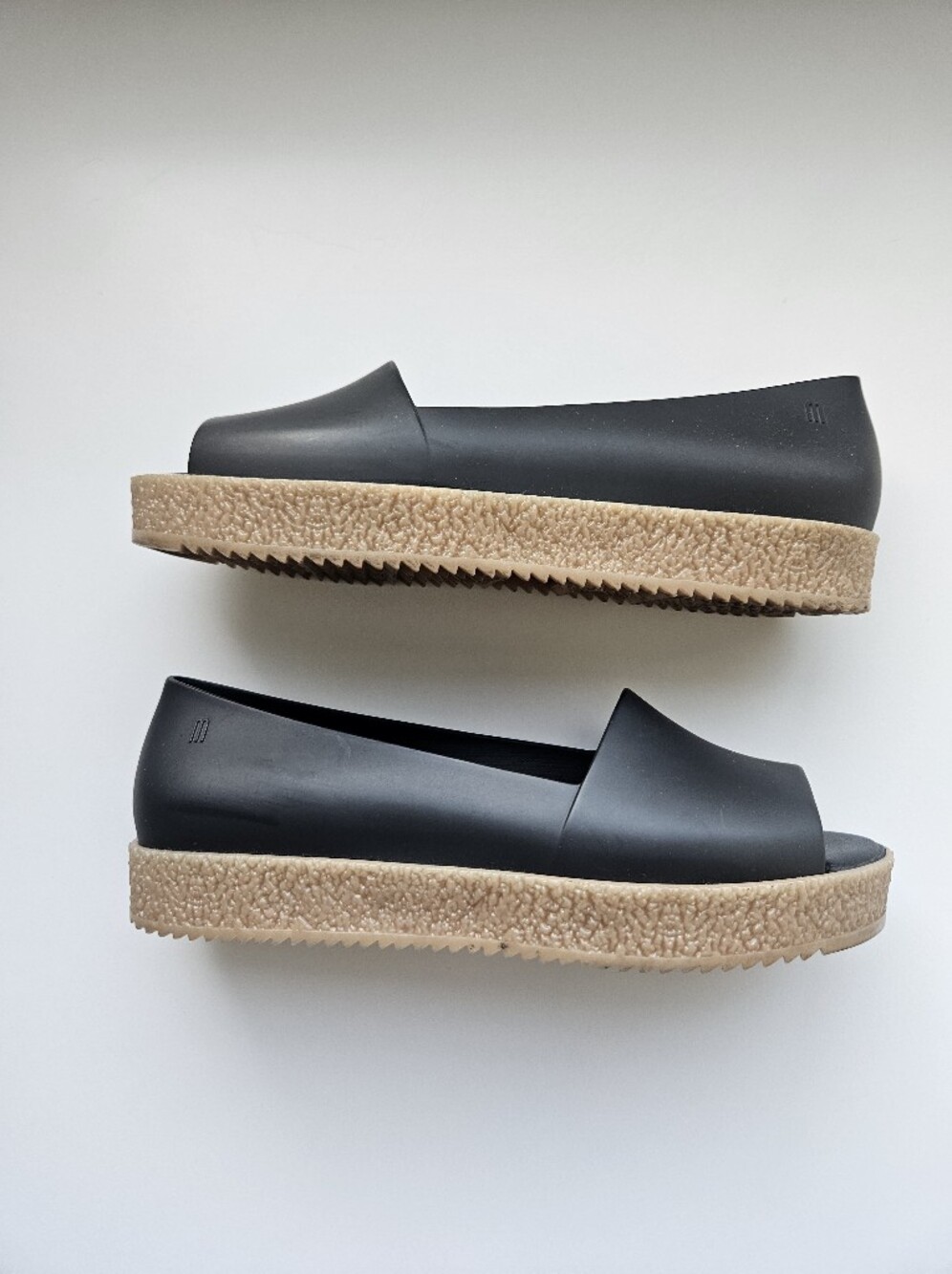 Melissa Black Open Toe Flatform PVC Shoes - Picture 12 of 13